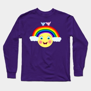 Sun with Rainbow Hair Long Sleeve T-Shirt